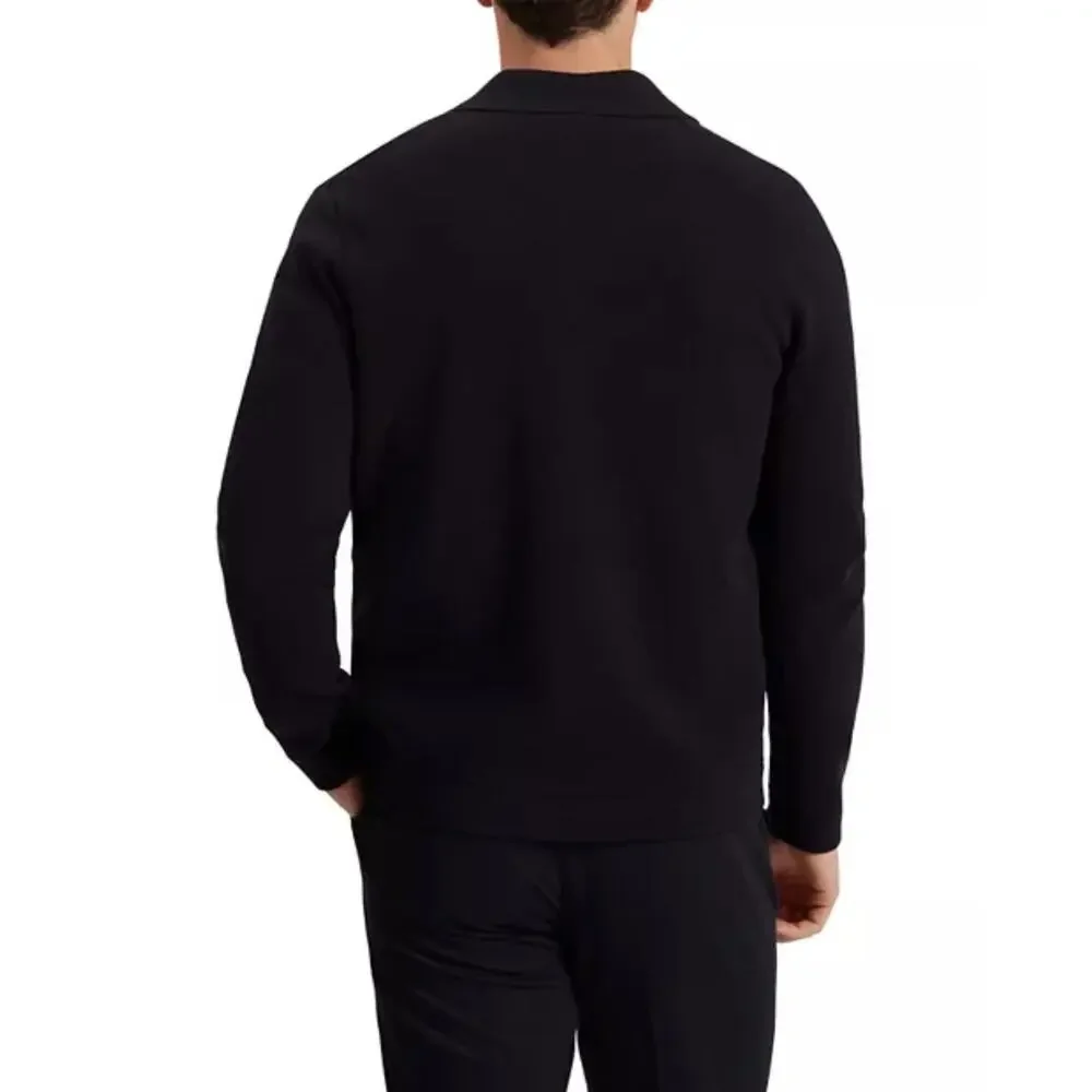 Ted Baker Mens Full Zip Collared Fenrys Sweater Waffle Stitch